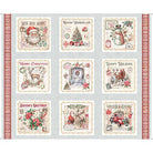 Holly Jolly Christmas Ephemera Blocks Gray - 31159 - K - QT Fabrics - Nebraska Quilt Company - F2403154