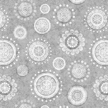 Holly Jolly Medallions Gray - 31164 - K - QT Fabrics - Nebraska Quilt Company - F2403141