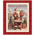 Holly Jolly Santa Panel Brick Red 36" X 42" - Nebraska Quilt Company - PAN2403137