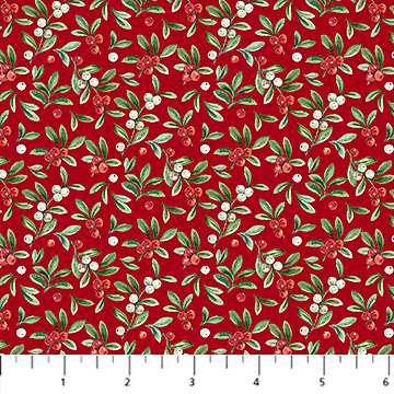 Home for Christmas Mistletoe Red Multi - DP28931-24 - Northcott Fabrics - Nebraska Quilt Company - F261342