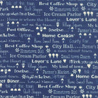 Hometown Girl Prints Talk of the Town True Blue - 43061 20 - Moda Fabrics - Nebraska Quilt Company - F2400234