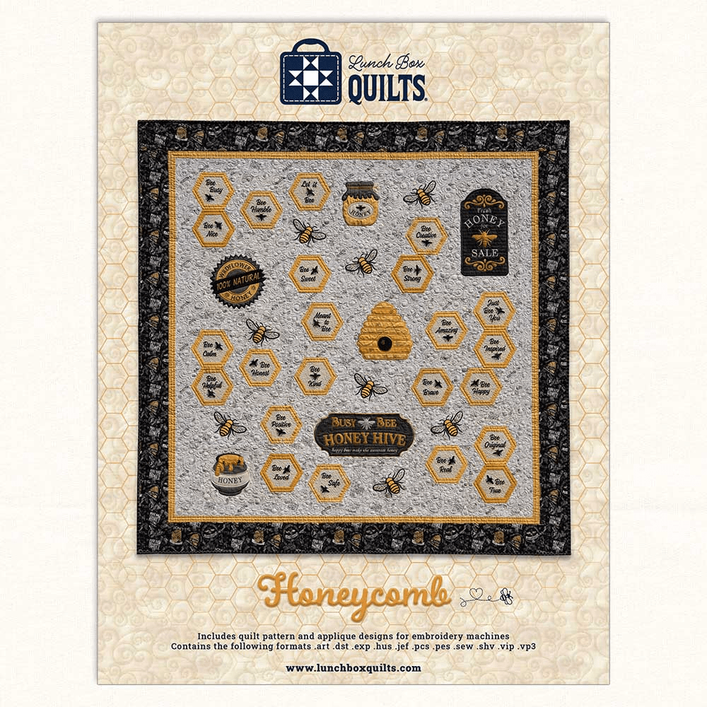 Honeycomb with CD Machine Embroidery Quilt Patterns - Nebraska Quilt Company - PUB261181