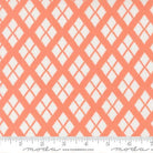 Honeyed Horizon Diamonds Plaid Guava Peach - 47015 15 - Moda Fabrics - Nebraska Quilt Company - F260824