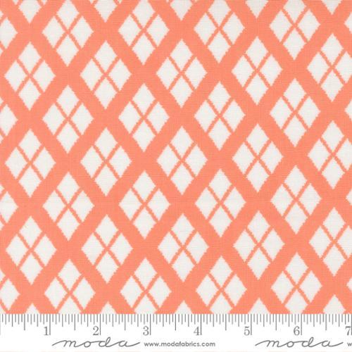 Honeyed Horizon Diamonds Plaid Guava Peach - 47015 15 - Moda Fabrics - Nebraska Quilt Company - F260824