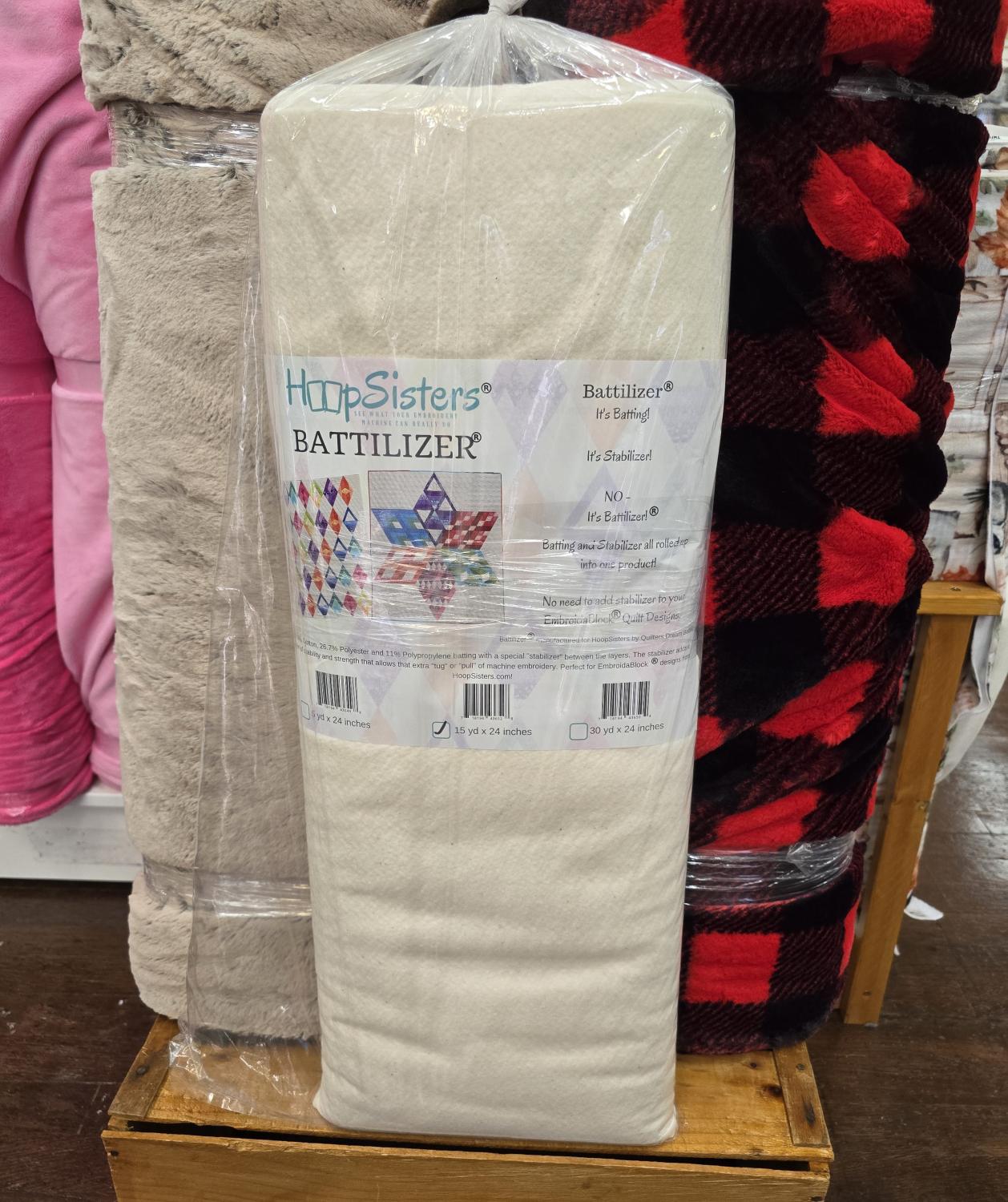 HoopSisters Battilizer 15 yards x 24" White - Nebraska Quilt Company - BB14387