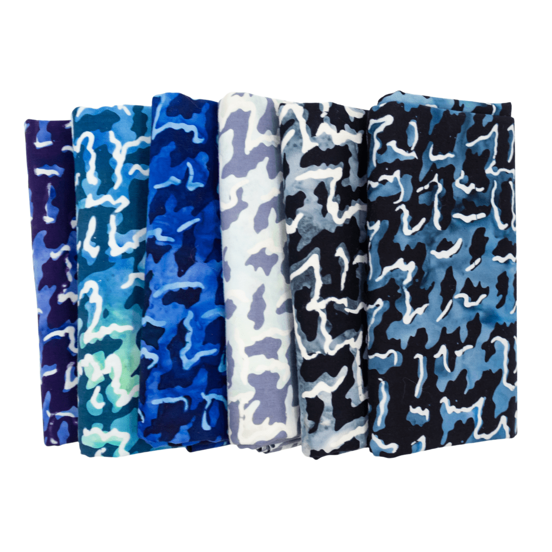 Houndstooth Plaid Batiks Half Yard Bundle Multi 6 Pieces - Nebraska Quilt Company - Houndstooth Plaid Batiks Half Yard Bundle Multi 6 Pieces