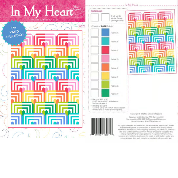 In My Heart Quilt Pattern - Nebraska Quilt Company - F261742