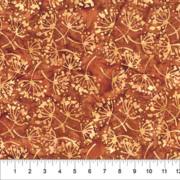 Ink And Petal Dandelion Pumpkin Orange - 82011-58 - Banyan Batiks - Nebraska Quilt Company - F261574