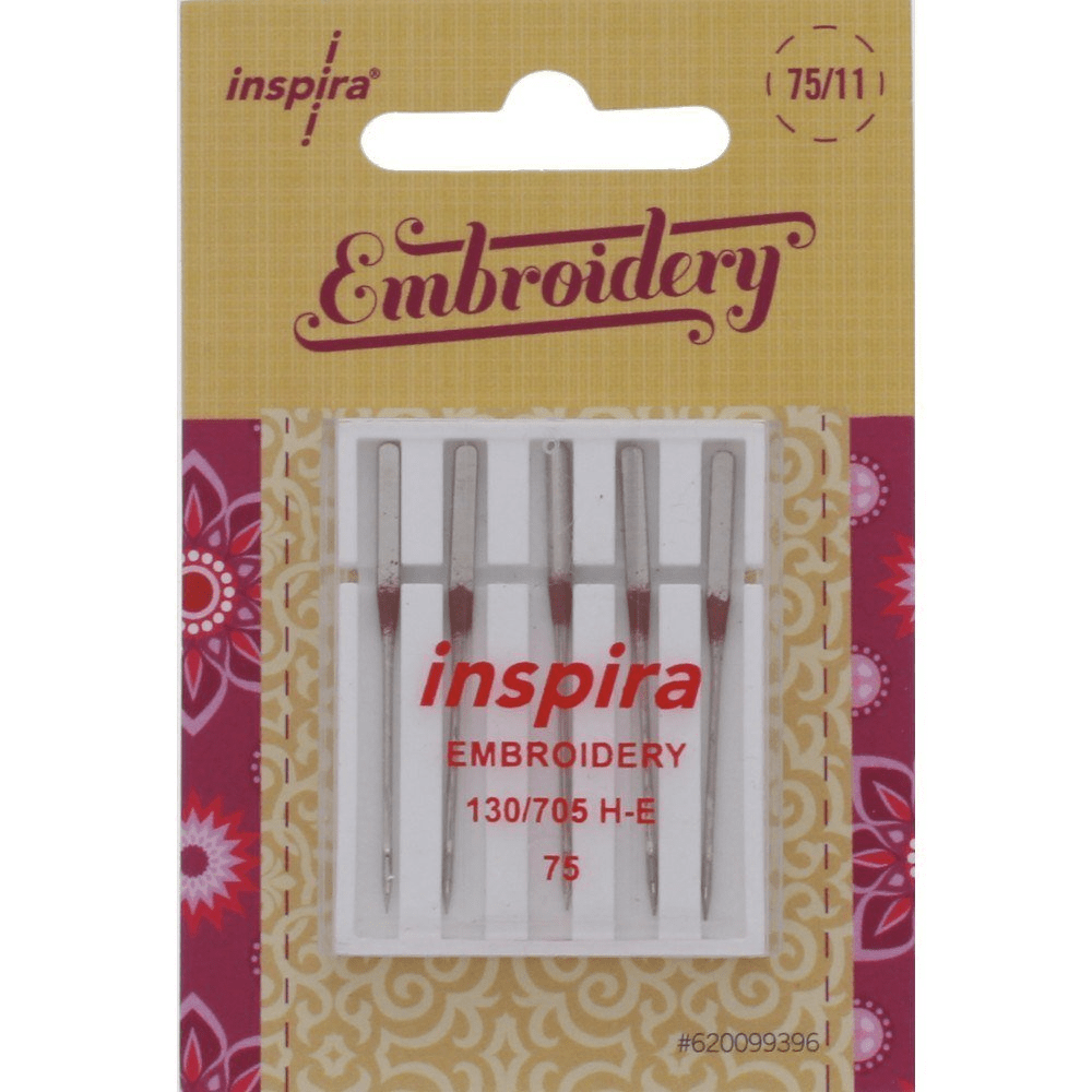 Inspira Embroidery Needle Size 75 5pk 620099396 - Nebraska Quilt Company - N620099396
