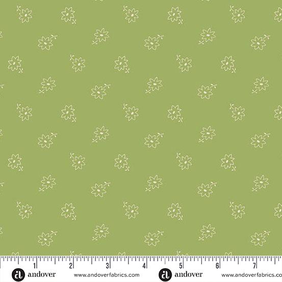 Itsy Bits Pistachio Aster - A - 1451 - G - Andover Fabrics - Nebraska Quilt Company - F2401843