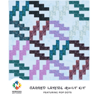 Jagged Layers Quilt Kit featuring Pop Dots - Nebraska Quilt Company - K2502187