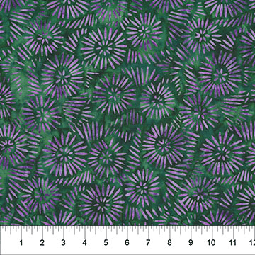 Jasmine Jewels Daisy Forest Green - 82081-78 - Banyan Batiks - Nebraska Quilt Company - F261965