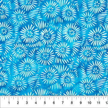Jasmine Jewels Daisy Turquiose - 82081-62 - Banyan Batiks - Nebraska Quilt Company - F261963