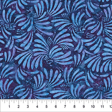 Jasmine Jewels Fan Indigo - 82083-45 - Banyan Batiks - Nebraska Quilt Company - F261971