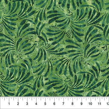 Jasmine Jewels Fan Olive- 82083-74 - Banyan Batiks - Nebraska Quilt Company - F261972