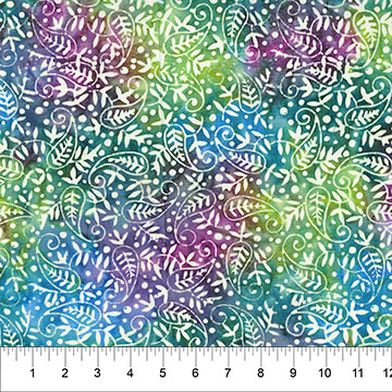 Jasmine Jewels Vine Citrus Green - 82080-70 - Banyan Batiks - Nebraska Quilt Company - F261959