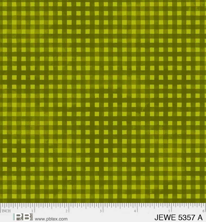Jewel Gingham Apple Green - JEWE 5357 A - P & B Textiles - Nebraska Quilt Company - Jewel Gingham Apple Green - JEWE 5357 A - P & B Textiles