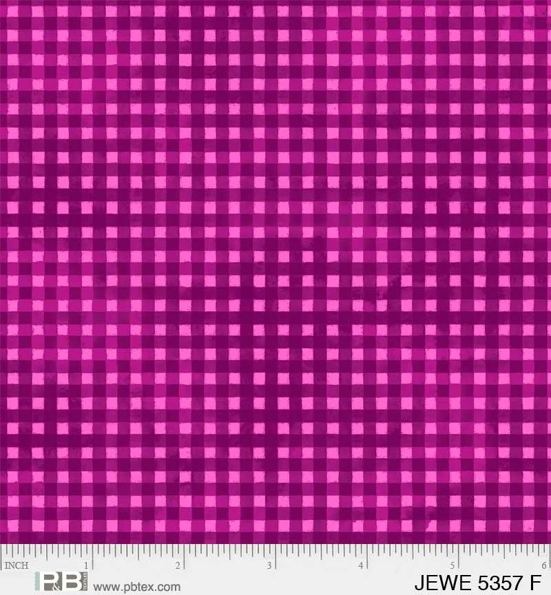 Jewel Gingham Fuschia - JEWE 5357 F - P & B Textiles - Nebraska Quilt Company - Jewel Gingham Fuschia - JEWE 5357 F - P & B Textiles