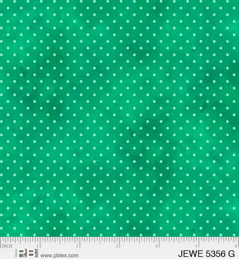 Jewel Pin Dot Green - JEWE 5356 G - P & B Textiles - Nebraska Quilt Company - Jewel Pin Dot Green - JEWE 5356 G - P & B Textiles