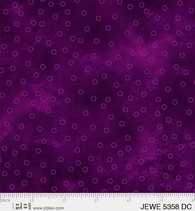 Jewel Tossed Dots Dark Purple - JEWE 5358 DC - P & B Textiles - Nebraska Quilt Company - Jewel Tossed Dots Dark Purple - JEWE 5358 DC - P & B Textiles