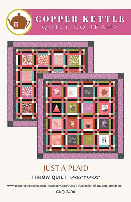 Just a Plaid Copper Kettle Pattern - Nebraska Quilt Company - PUB09623