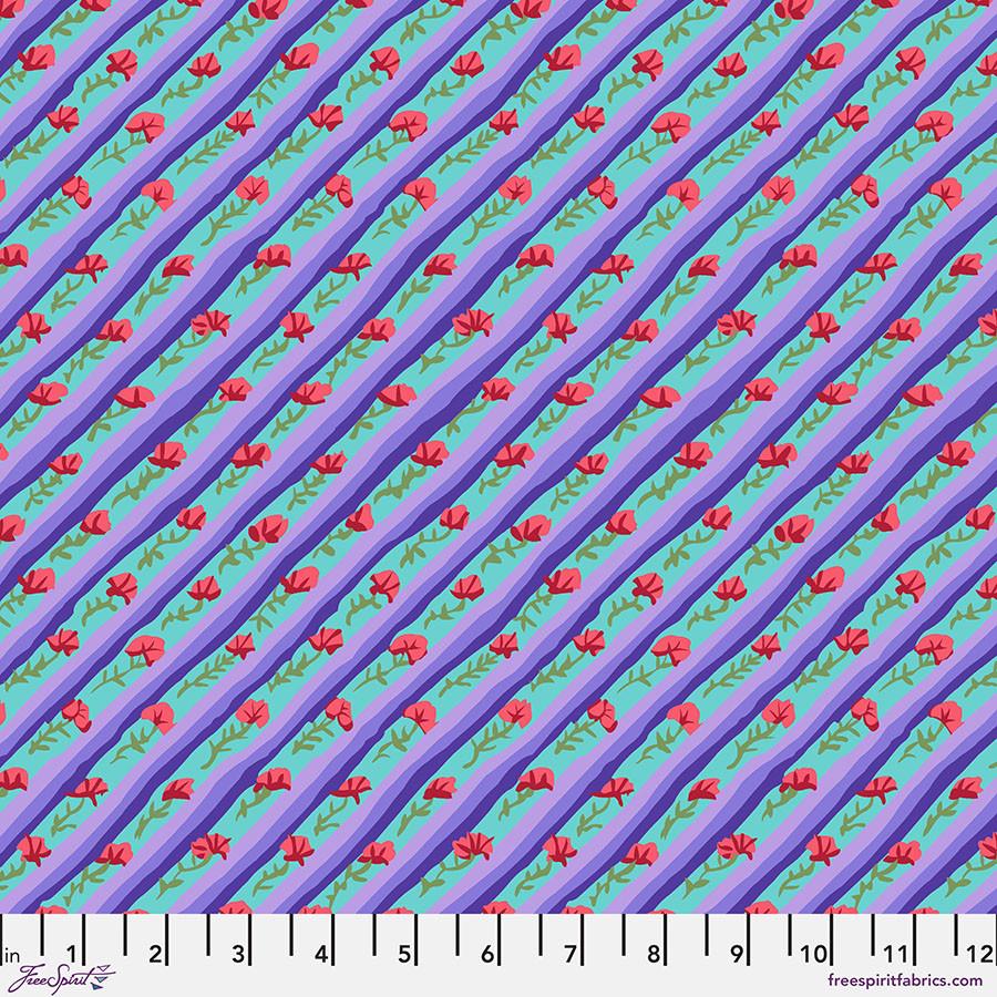 Kaffe Fassett Collective Classics Diagonal Poppy Purple - PWGP024.PURPLE - Free Spirit - Nebraska Quilt Company - Kaffe Fassett Collective Classics Diagonal Poppy Purple - PWGP024.PURPLE - Free Spirit