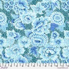 Kaffe Fassett Collective Classics Floral with Dots Blue - PWGP002.BLUE - Free Spirit - Nebraska Quilt Company - F260174