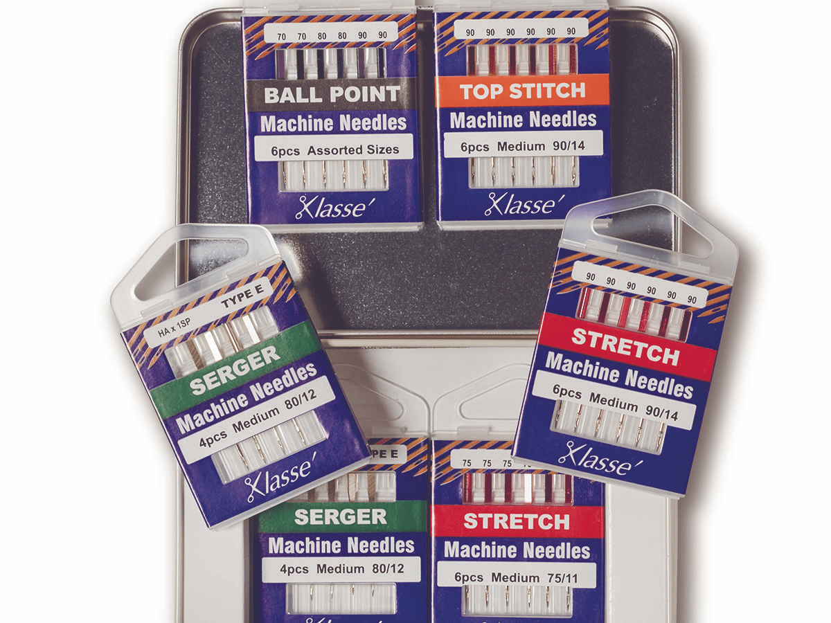Klasse 6PC Serger HAX1SP Needle Variety Tin - Nebraska Quilt Company - AAK6194-HAX1SP