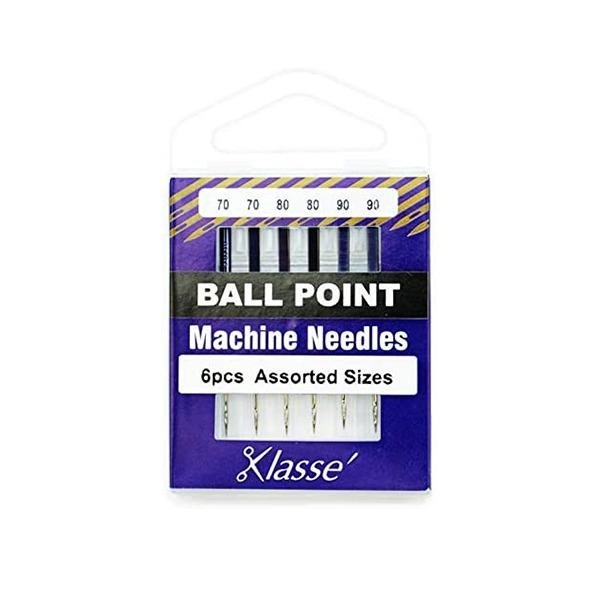 Klasse Ball Point Machine Needle 70/10 80/12 90/14 - 6ct - Nebraska Quilt Company - AAA5101.991