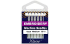 Klasse Embroidery Machine Needle 75/11 - 6ct - Nebraska Quilt Company - AAA5108.075