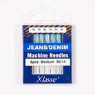 Klasse Jeans/Denim Machine Needle 90/14 - 6ct - Nebraska Quilt Company - AAA5103.090