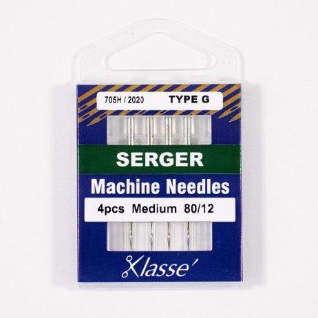 Klasse Serger Type G Needles 80/12 - 4ct - Nebraska Quilt Company - AAA5170.G