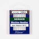 Klasse Serger Type K Needles 80/12 - 4ct - Nebraska Quilt Company - AAA5170.K