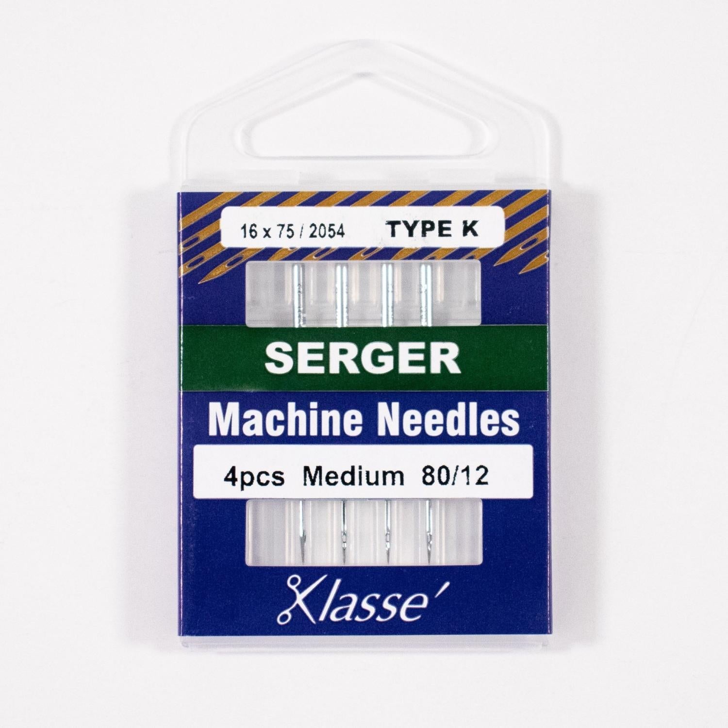 Klasse Serger Type K Needles 80/12 - 4ct - Nebraska Quilt Company - AAA5170.K