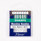 Klasse Sharps Machine Needle 80/12 - 6ct - Nebraska Quilt Company - AAA5105.080