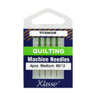 Klasse Titanium Quilting Machine Needle 80/12 - 6ct - Nebraska Quilt Company - AAA5106.T