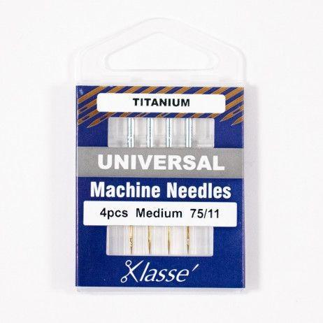 Klasse Titanium Universal Machine Needle 75/11 - 4ct - Nebraska Quilt Company - AAA5100.T