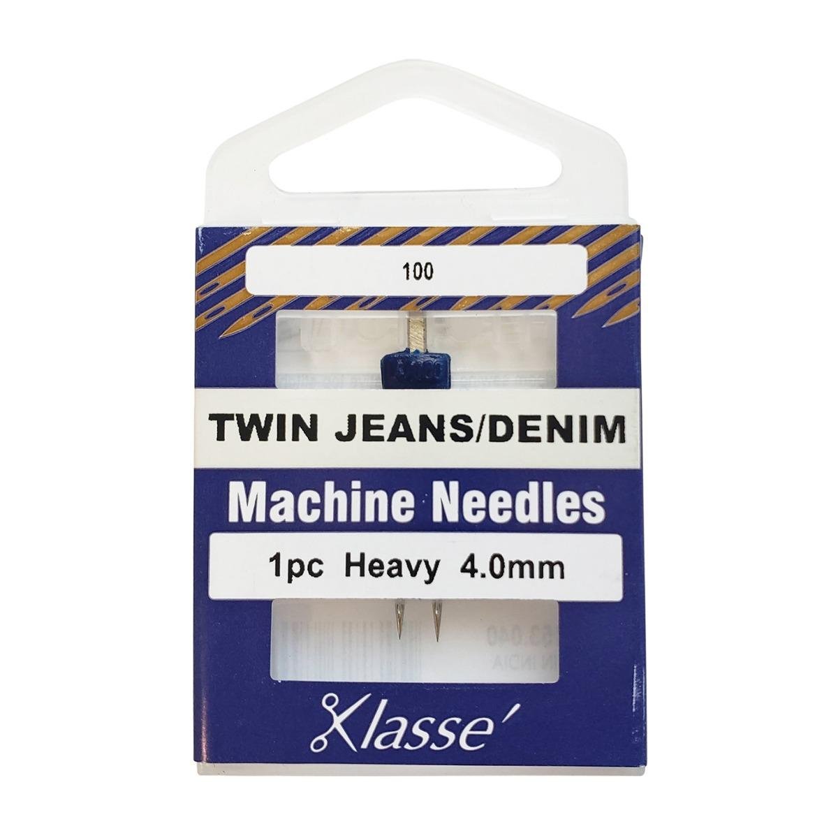 Klasse Twin Jeans/Denim Machine Needle 4MM/100 - 1ct - Nebraska Quilt Company - AAA5153.040