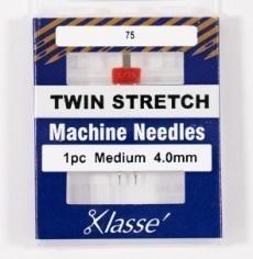 Klasse Twin Stretch Machine Needle 4.0MM/75 - 1ct - Nebraska Quilt Company - AAA5156.040