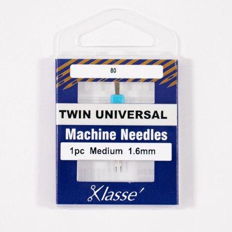 Klasse Twin Universal Machine Needle 1.6MM/80 - 1ct - Nebraska Quilt Company - AAA5150.016