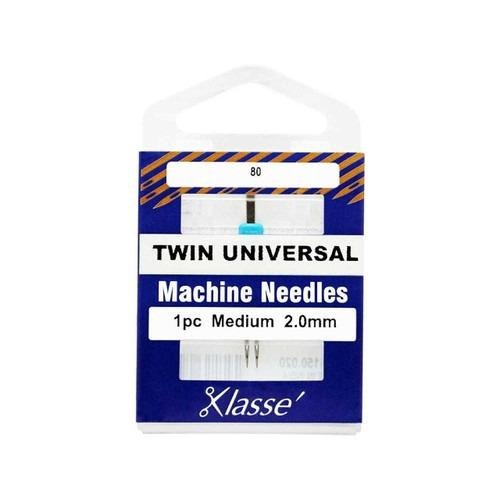 Klasse Twin Universal Machine Needle 2.0MM/80 - 1ct - Nebraska Quilt Company - AAA5150.020