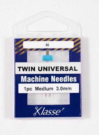 Klasse Twin Universal Machine Needle 3.0MM/80 - 1ct - Nebraska Quilt Company - AAA5150.030