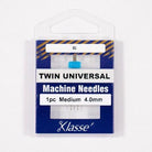 Klasse Twin Universal Machine Needle 4.0MM/80 - 1ct - Nebraska Quilt Company - AAA5150.040