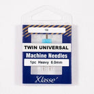 Klasse Twin Universal Machine Needle 6.0MM/100 - 1ct - Nebraska Quilt Company - AAA5150.060