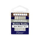Klasse Universal Machine Needle 75/11 - 6ct - Nebraska Quilt Company - AAA5100.075