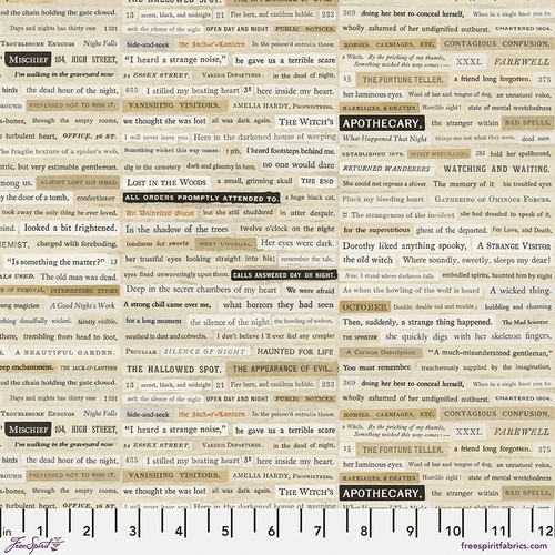 Laboratory Creepy Clippings Neutral - PWTH190.NEUTRAL - FreeSpirit Fabrics - Nebraska Quilt Company - Laboratory Creepy Clippings Neutral - PWTH190.NEUTRAL - FreeSpirit Fabrics