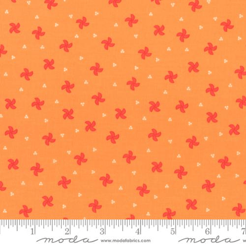 Laguna Sunrise Pinwheel Blenders Orange - 37684 19 - Moda Fabrics - Nebraska Quilt Company - F09583