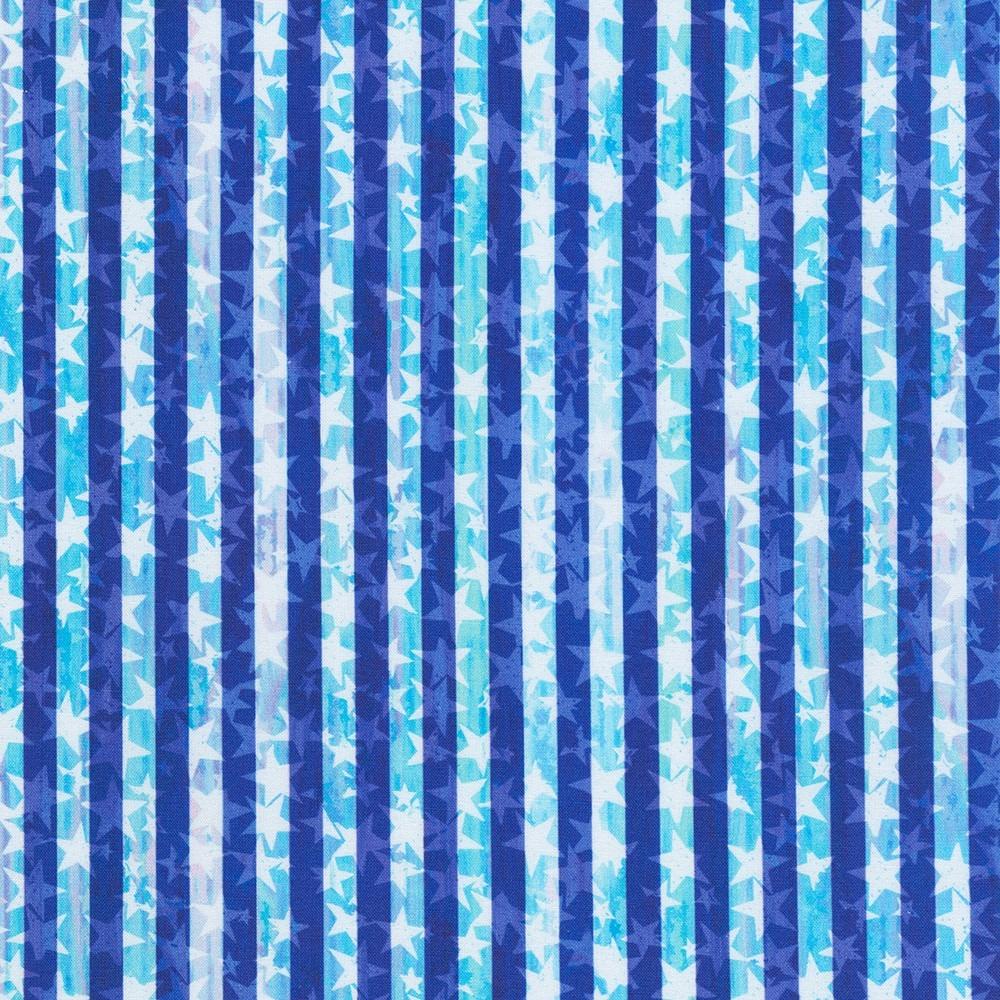 Land of the Free Stars & Stripes Blue - SRKD - 22765 - 4 - Robert Kaufman - Nebraska Quilt Company - F2401375
