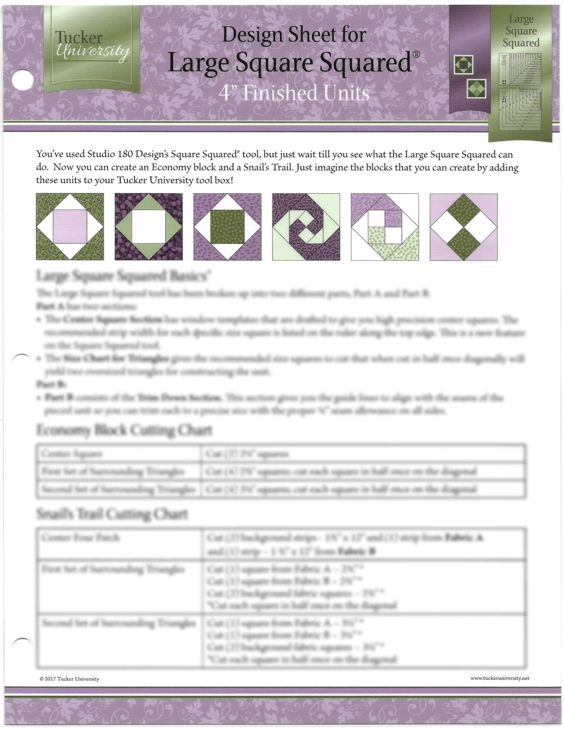 Large Square Squared Design Sheet - Nebraska Quilt Company - PUB109580