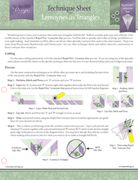 Lemoynes as Triangles Technique Sheet - Nebraska Quilt Company - PUB09569